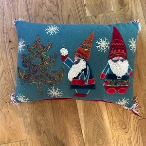 Gnome Elf Christmas Throw Pillow